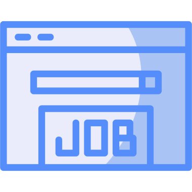 Moda biçimi izole edilmiş arkaplanda iş arama simgesi