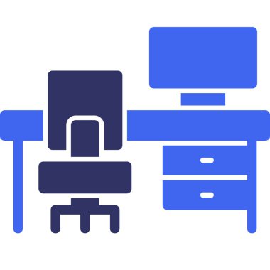 Masa. Web simgesi basit illüstrasyon