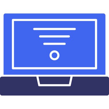 Bilgisayar. Web simgesi basit illüstrasyon