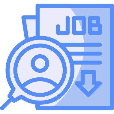 İş araması. Basit illüstrasyon