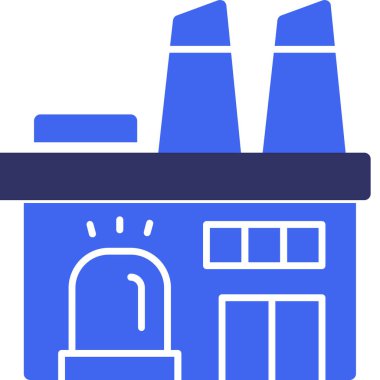 Fabrika. Web simgesi basit illüstrasyon