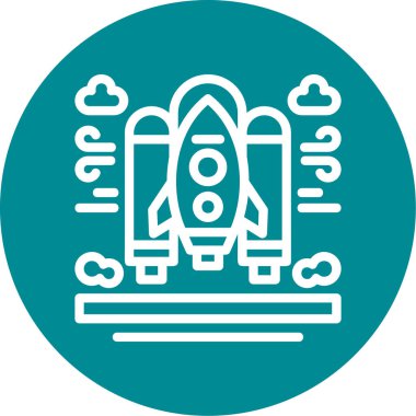 Bir roket simgesinin vektör çizimi