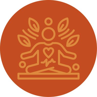 Buda meditasyon ikonu vektör illüstrasyonu