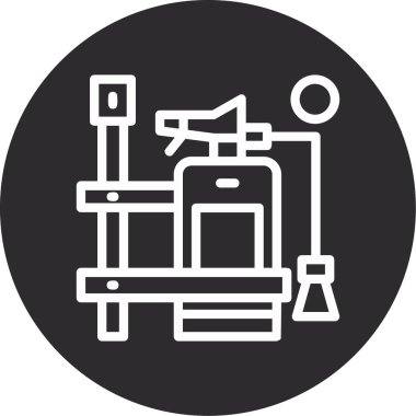 yağ pompası çizgisi simgesi, vektör illüstrasyonu