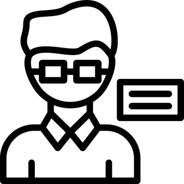 Gözlük vektörü olan iş adamı