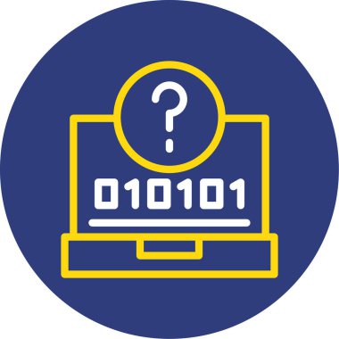 Soru işareti olan bilgisayar ekranı