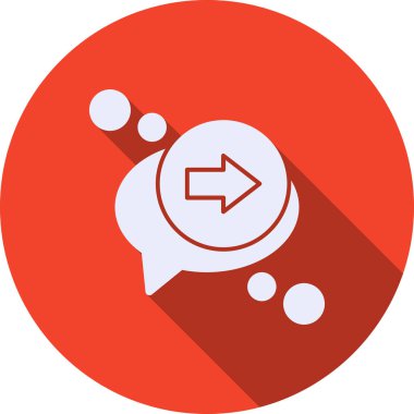 Sohbet ileti simgesi, vektör illüstrasyonu