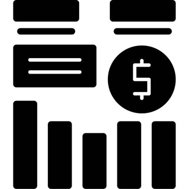 para ve finans hattı vektör simgesi.