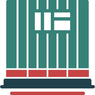 Bina. Web simgesi basit illüstrasyon