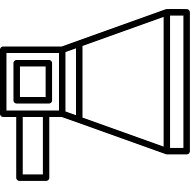 Megafon. Web simgesi basit illüstrasyon