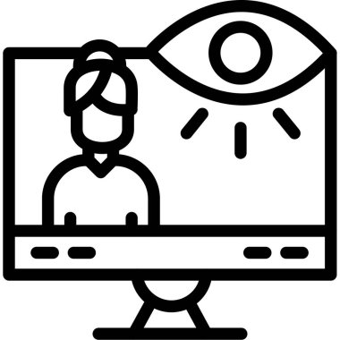 Bilgisayar gözü. vektör illüstrasyonu