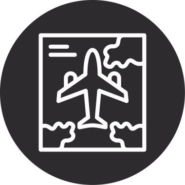 Seyahat simgesinin vektör illüstrasyonu