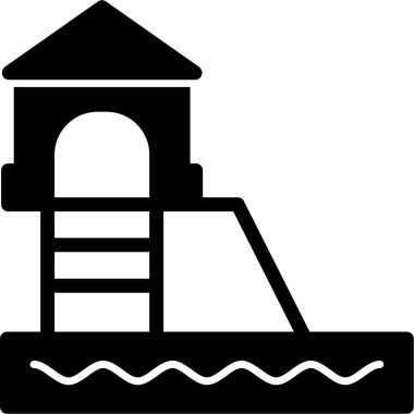 Su kulesi simgesi basit tasarım