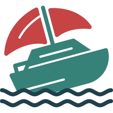 tekne simgesi, vektör illüstrasyonu