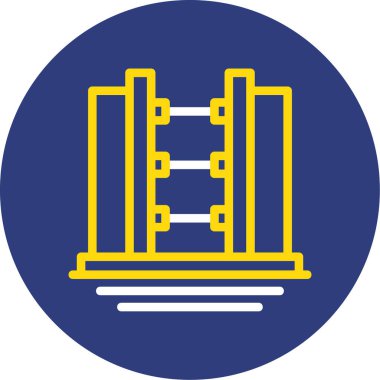 Modern b 'nin vektör çizimi vinç simgesinden yoksun