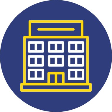 Otel simgesi vektör illüstrasyonu