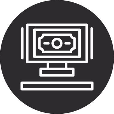 vektör lcd simgesi illüstrasyonu