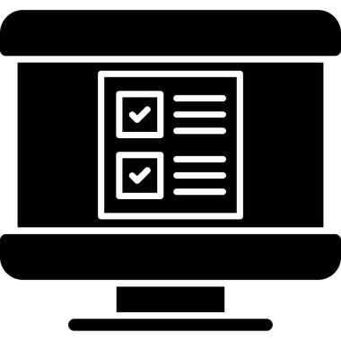 bilgisayar ekranı simgesi, vektör illüstrasyonu