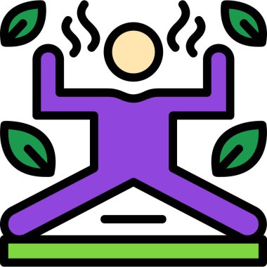 Meditasyon gevşetici yoga simgesi