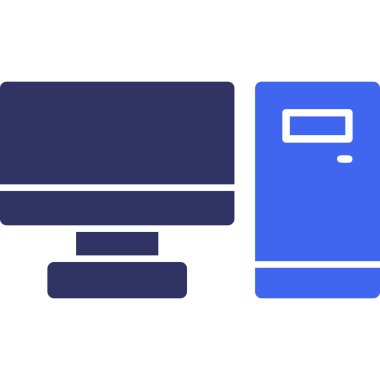 Vektör bilgisayar monitör simgesini