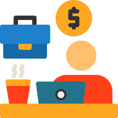 para çantası düz simgesi