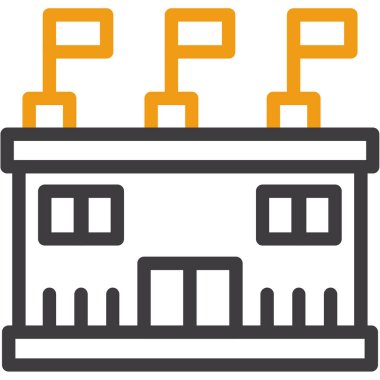 İnşaat endüstrisi, ana hatlarıyla doldurulmuş simge