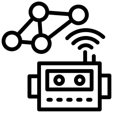 İnternet ağı simgesi. Web simgesi basit illüstrasyon