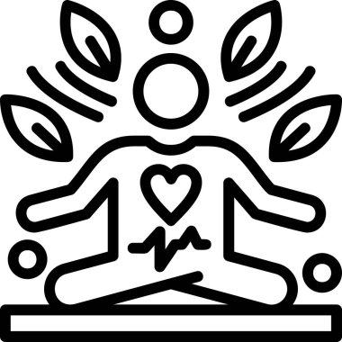 Yoga. Web simgesi basit tasarım