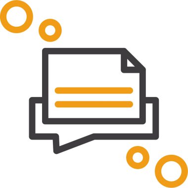 Mesaj var. Web simgesi basit illüstrasyon