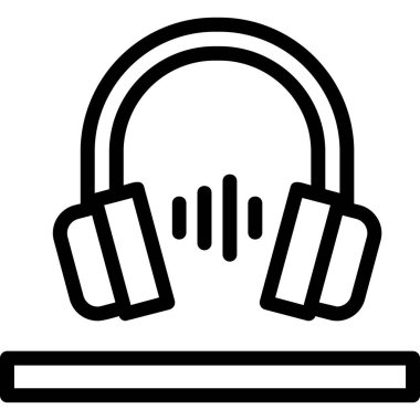 Kulaklık. Web simgesi basit tasarım