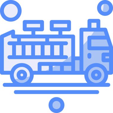 Araçlarda dağıtım kamyonu taşıma simgesi - kipler - ulaşım kategorisi