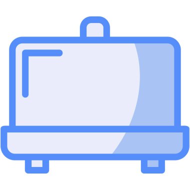 bavul seyahat simgesi, basit vektör çizimi