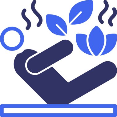 Bir bitki simgesinin vektör illüstrasyonu