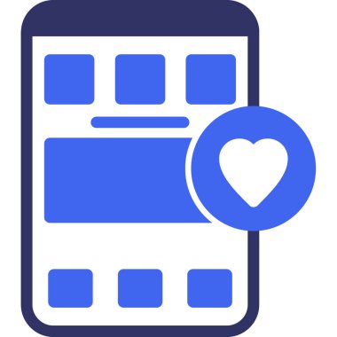 Kalp. Web simgesi basit illüstrasyon