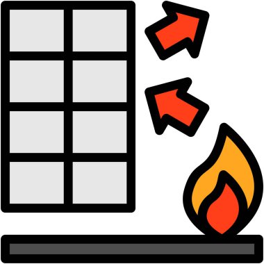 Bina. Web simgesi basit illüstrasyon