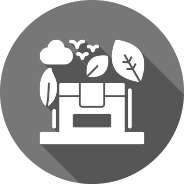 Modern çiftlik simgesinin vektör illüstrasyonu