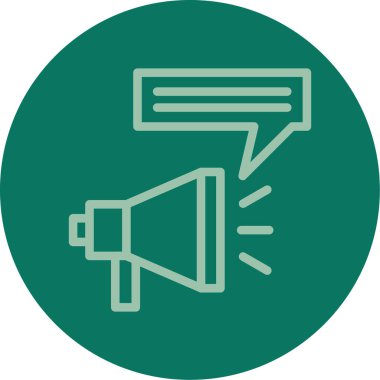 Megafon ikonu vektör illüstrasyonu