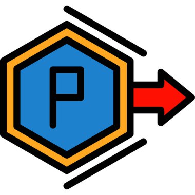 vektör illüstrasyon işareti simgesi park yeri