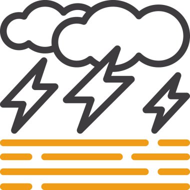 Bulut yıldırımı hava durumu simgesi - özet biçimi
