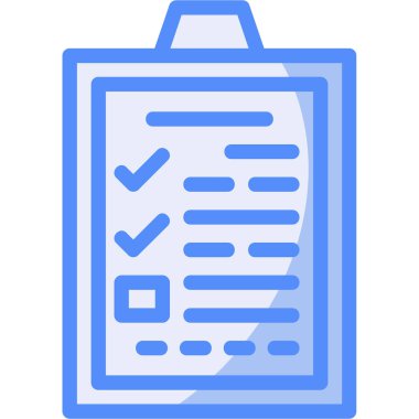 Kontrol listesi simgesine sahip pano, izometrik biçim