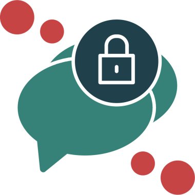 asma kilit ikon vektör illüstrasyon tasarımı ile konuşma balonu