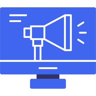 Reklamcılık. Web simgesi basit illüstrasyon