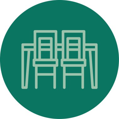 Mobilya simgesinin vektör illüstrasyonu