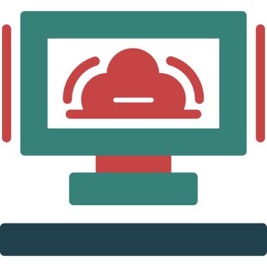 Bulut. Web simgesi basit illüstrasyon