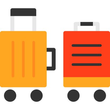 Bavul seyahat ikonu. Ağ için bagaj seyahat vektör simgelerinin basit çizimi