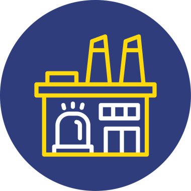 Fabrika simgesi vektör illüstrasyonu