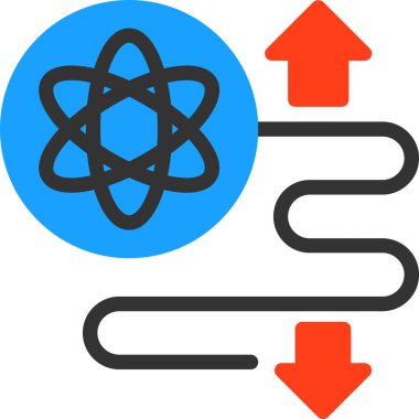 atom. Web simgesi basit illüstrasyon