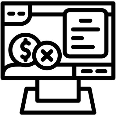 bilgisayar ekranı simgesi, vektör tasarımı