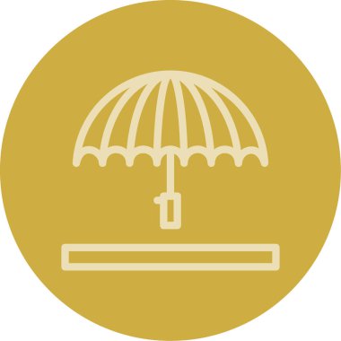 Bir çadır simgesinin vektör illüstrasyonu