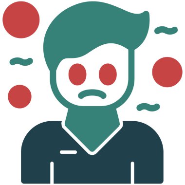 humma hastalığı ikonu düz stil